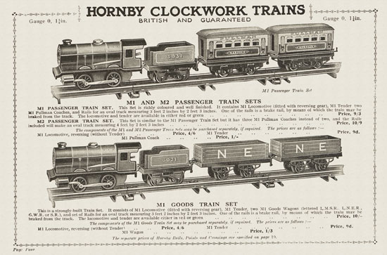 Hornby Trains catalog 1930-1931