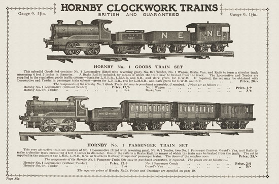 Hornby Trains catalog 1930-1931