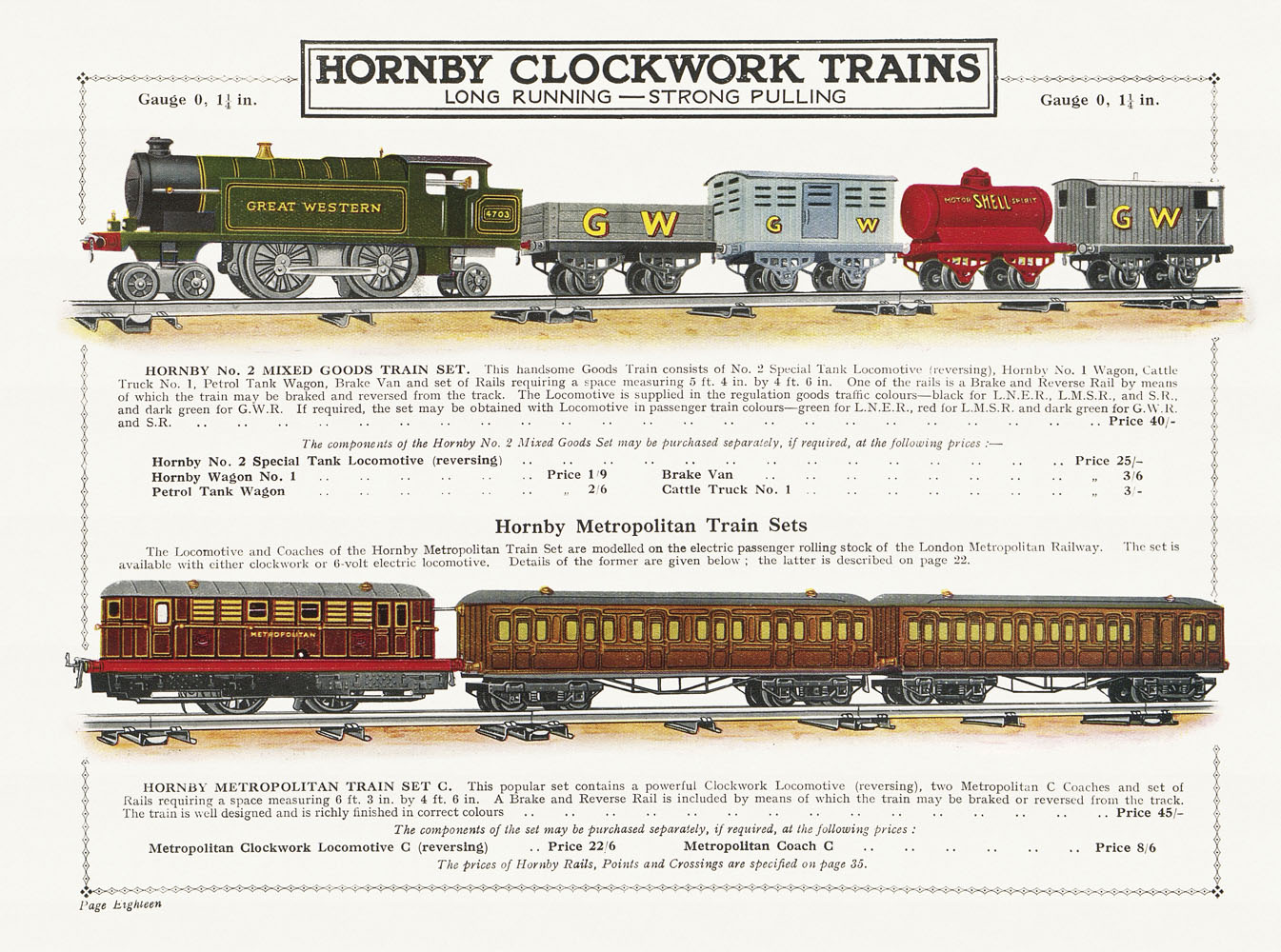 Catalogue Meccano Hornby Book Of Trains 1932/33 – Réseau Ferroviaire Vintage