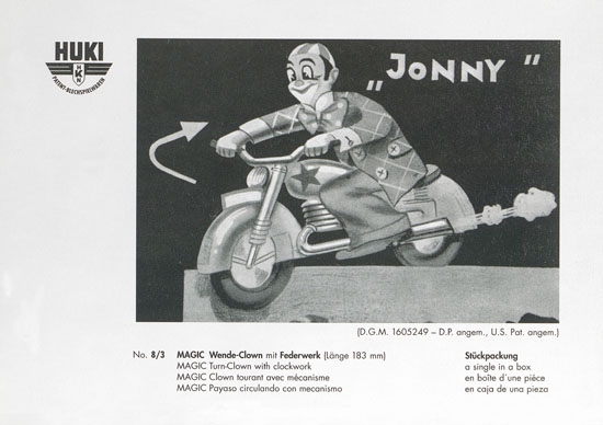 HUKI Patent-Blechspielwaren Händlerkatalog um 1960