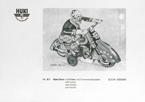 HUKI Patent-Blechspielwaren Händlerkatalog um 1960