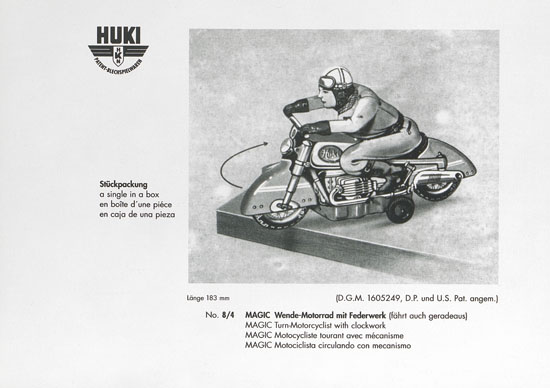 HUKI Patent-Blechspielwaren Händlerkatalog um 1960