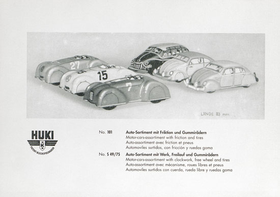 HUKI Patent-Blechspielwaren Händlerkatalog um 1960