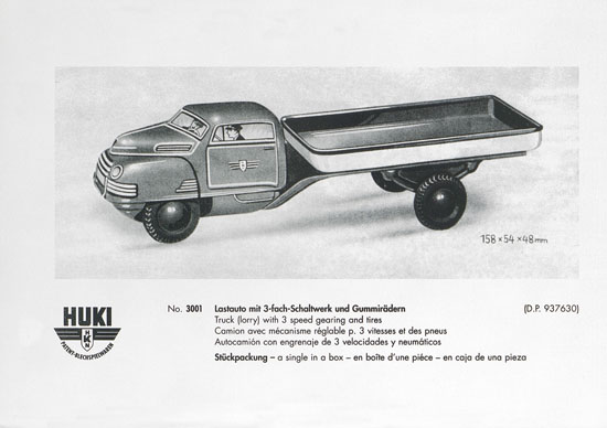 HUKI Patent-Blechspielwaren Händlerkatalog um 1960