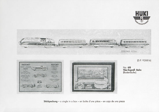 HUKI Patent-Blechspielwaren Händlerkatalog um 1960