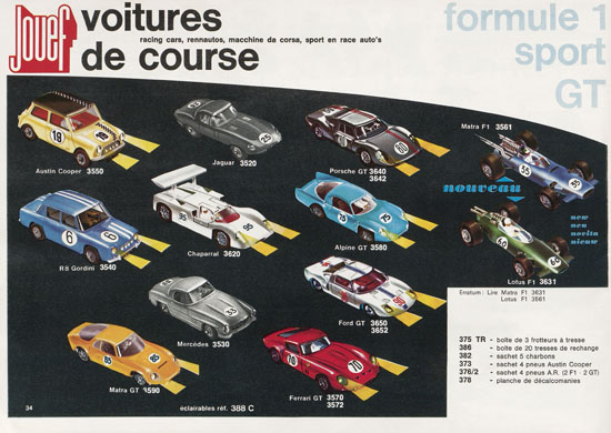 Jouef catalogue 1970-1971