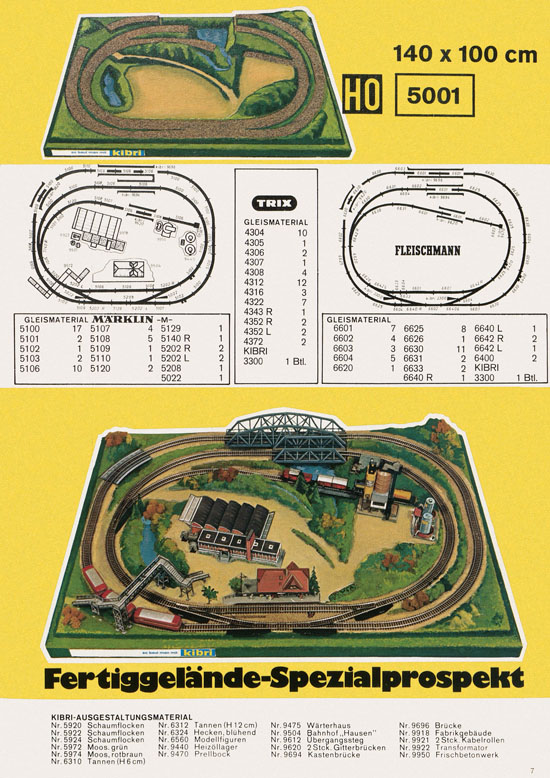 Kibri Katalog Modellbahn-Zubehör 1973 1974