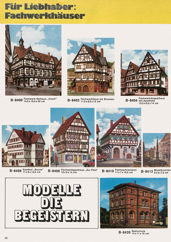 Seite 36 Kibri Katalog Modellbahn-Zubehör 1973 1974