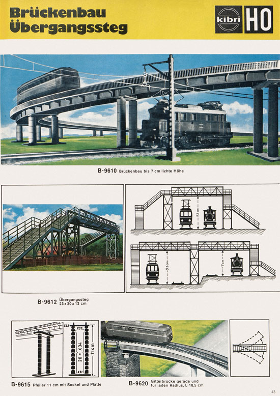 Kibri Katalog Modellbahn-Zubehör 1973 1974