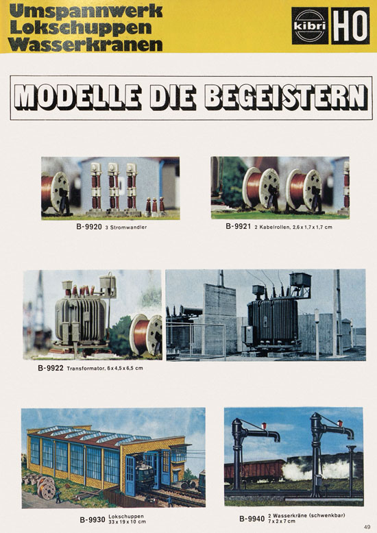 Kibri Katalog Modellbahn-Zubehör 1973 1974