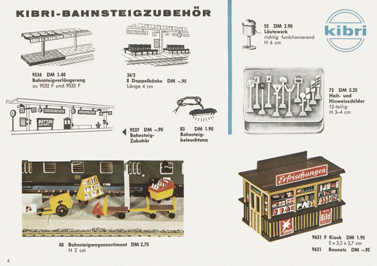 Kibri Modellbahn-Zubehör Spur H0 1962