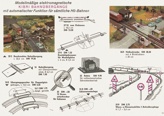 Kibri Modellbahn-Zubehör Spur H0 1962