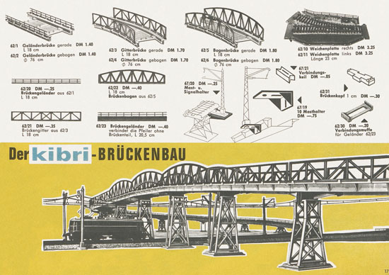 Kibri Modellbahn-Zubehör Spur H0 1962