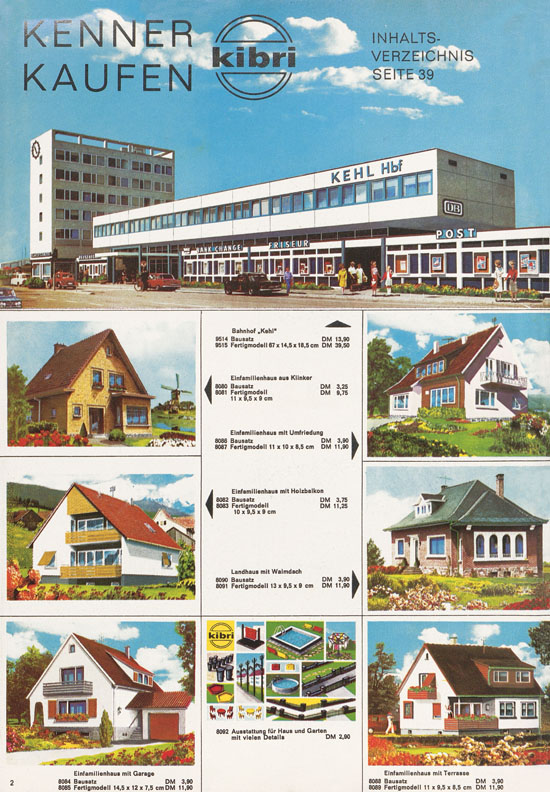 Kibri Katalog Modellbahn-Zubehör 1968-1969