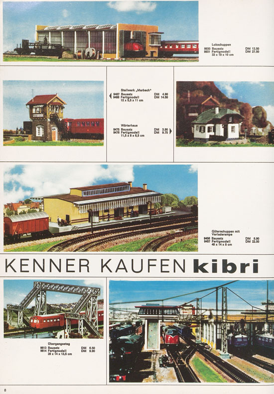 Kibri Katalog Modellbahn-Zubehör 1968-1969