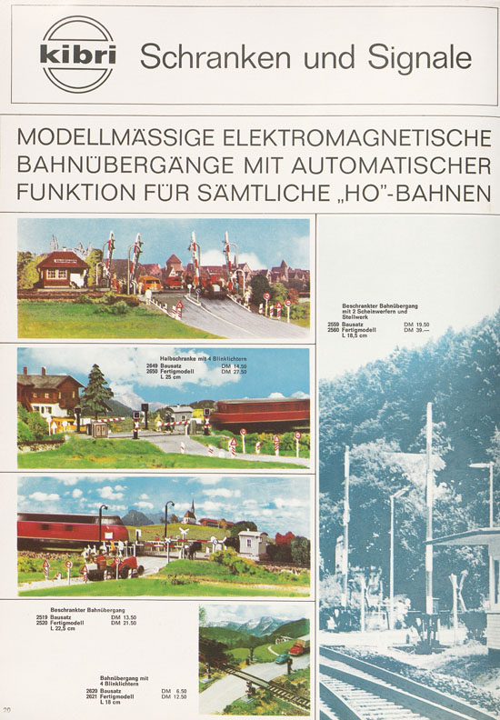 Kibri Katalog Modellbahn-Zubehör 1968-1969