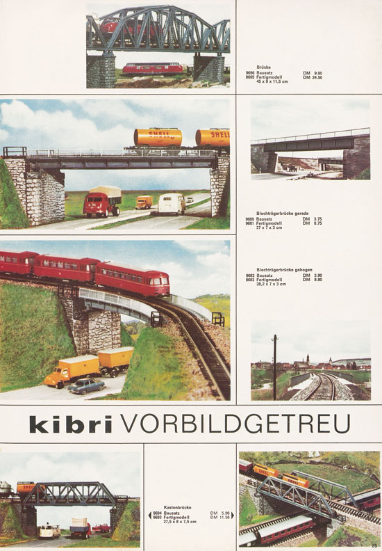 Kibri Katalog Modellbahn-Zubehör 1968-1969