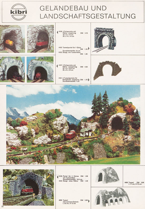 Kibri Katalog Modellbahn-Zubehör 1968-1969