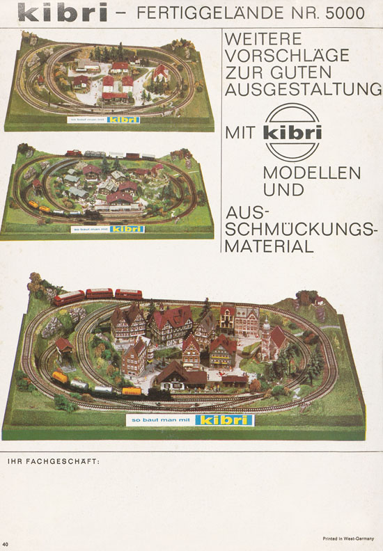 Kibri Katalog Modellbahn-Zubehör 1968-1969