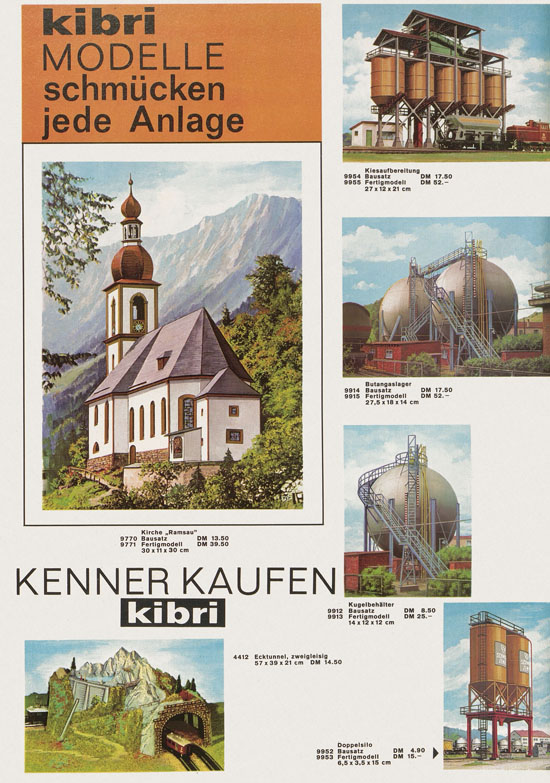 Kibri Katalog Modellbahn-Zubehör 1971-1972