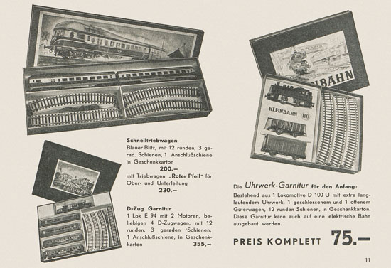 Kleinbahn Hauptkatalog 1955