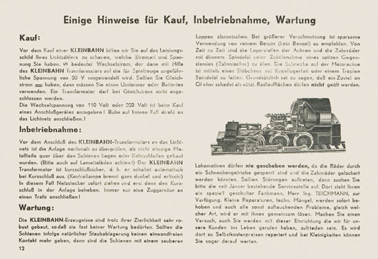 Kleinbahn Hauptkatalog 1955