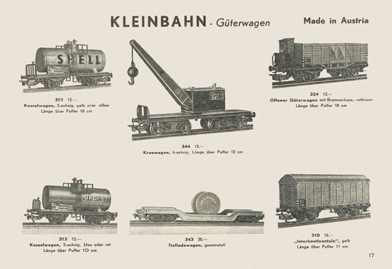 Kleinbahn Hauptkatalog 1955