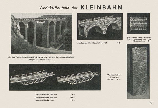 Kleinbahn Hauptkatalog 1955