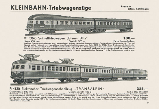 Kleinbahn Hauptkatalog 1962