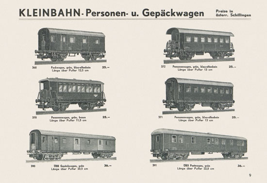 Kleinbahn Hauptkatalog 1962