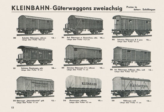 Kleinbahn Hauptkatalog 1962