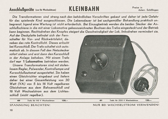 Kleinbahn Katalog 1964-1965