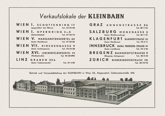 Kleinbahn Katalog 1964-1965