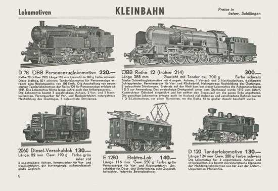 Kleinbahn Katalog 1965-1966