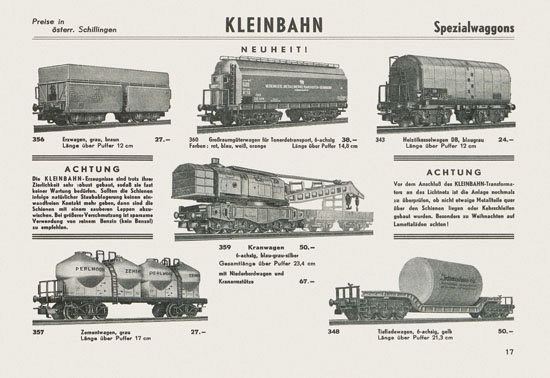 Kleinbahn Katalog 1965-1966