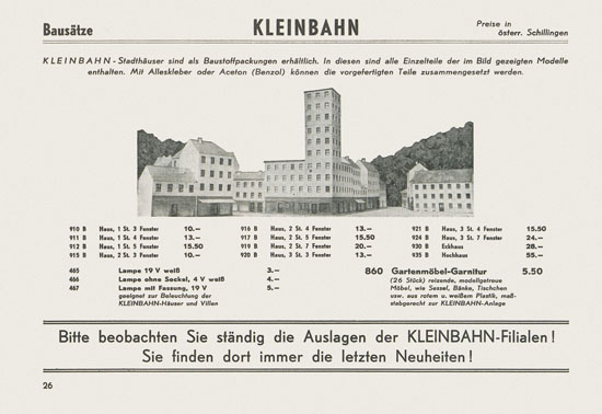 Kleinbahn Katalog 1965-1966