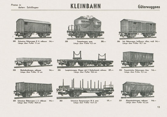 Kleinbahn Katalog 1967-1968