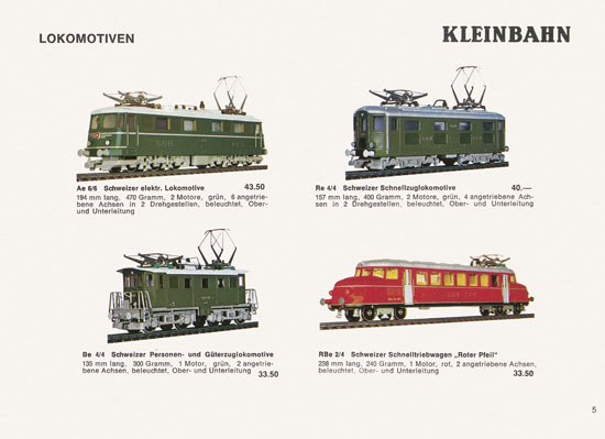 Kleinbahn Katalog 1969