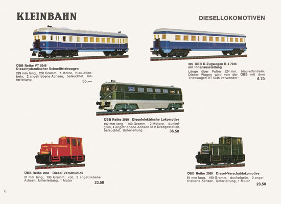 Kleinbahn Katalog 1969