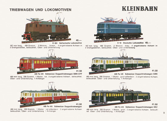 Kleinbahn Katalog 1969