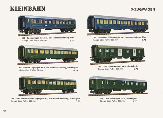 Kleinbahn Katalog 1969