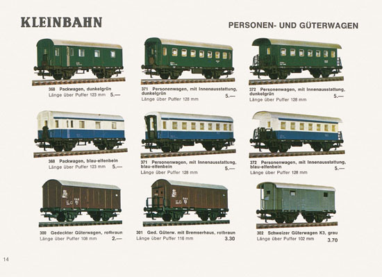 Kleinbahn Katalog 1969