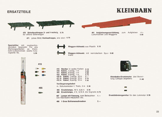 Kleinbahn Katalog 1969