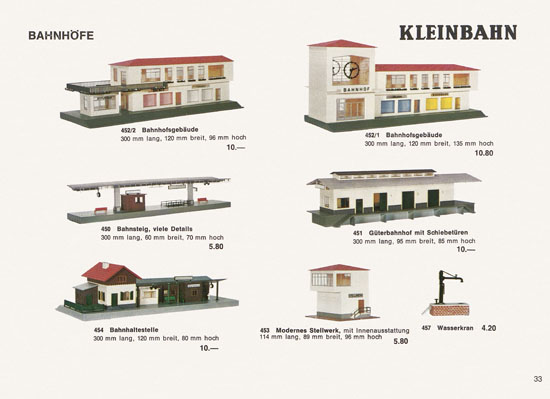 Kleinbahn Katalog 1969