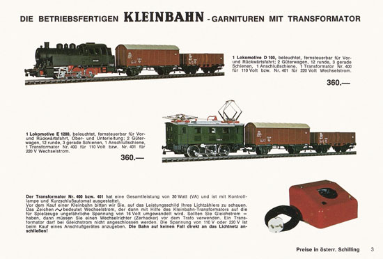 Kleinbahn Katalog 1971-1972