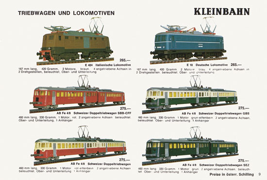 Kleinbahn Katalog 1971-1972