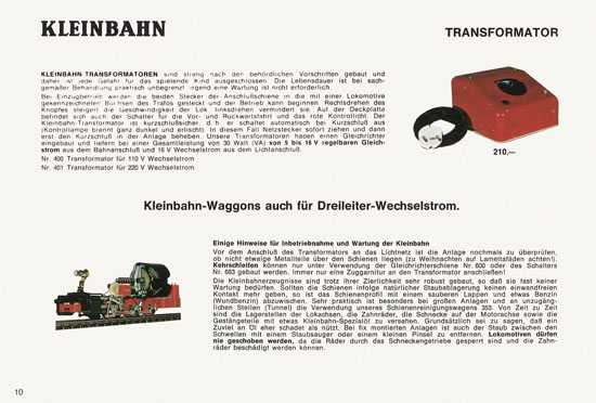 Kleinbahn Katalog 1971-1972