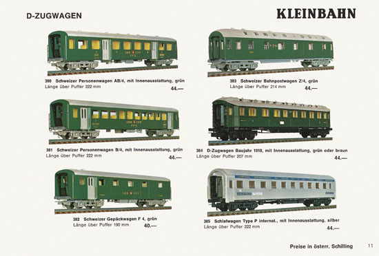 Kleinbahn Katalog 1971-1972