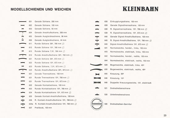 Kleinbahn Katalog 1973-1974