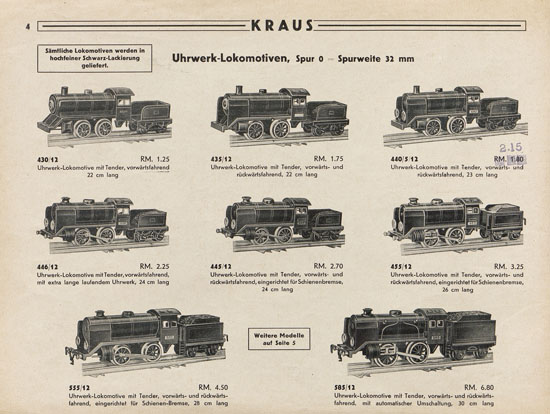 Kraus Fandor Sonderkatalog Nr. 19 wohl 1933